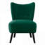 Chaise d'appoint capitonnée en velours vert à 4 pieds, parfaite pour lire, se reposer et ajouter une touche d'élégance à n'importe quelle pièce.