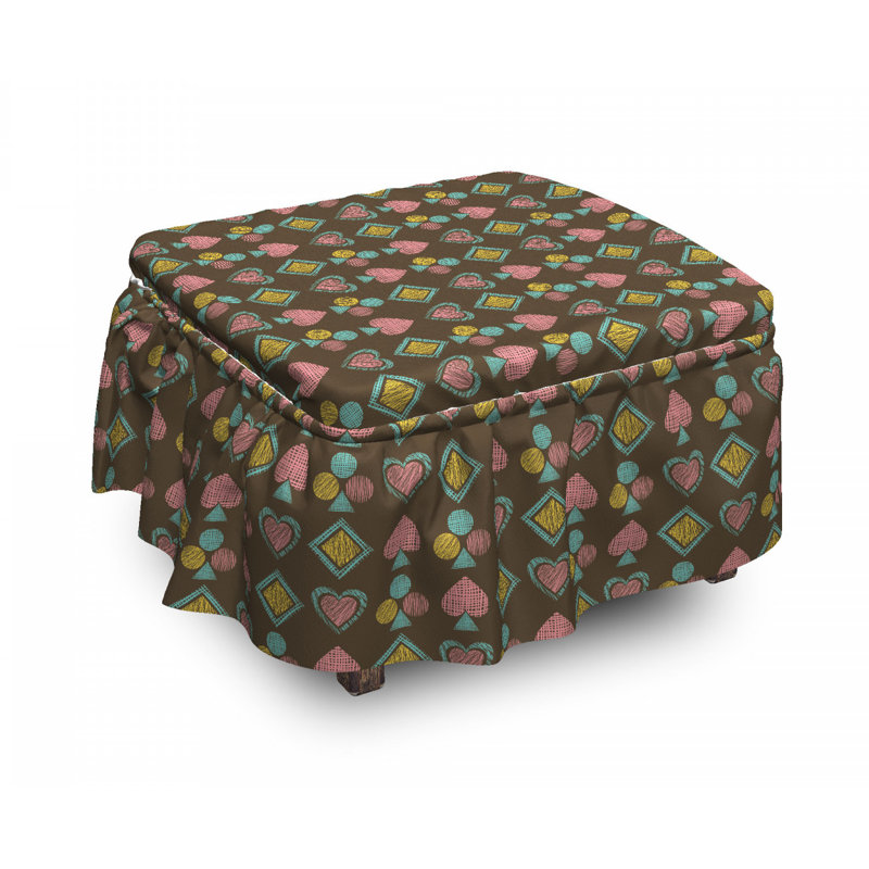 Housse pour repose-pieds grunge play card