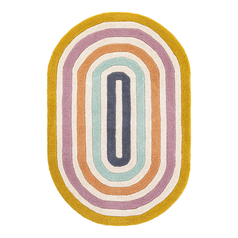 Latitude Run® Hand Tufted Wool Rug, Oval 2' x 3'1"
