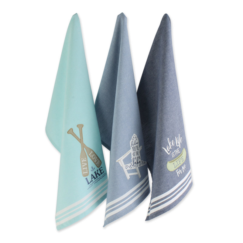 Lakeside Cotton Embroidered Kitchen Towel Linen Set