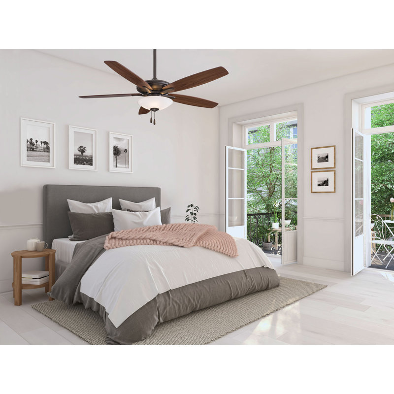 52" Mojo 5 - Blade LED Standard Ceiling Fan with Pull Chain and Light Kit Included, Oil Rubbed Bronze