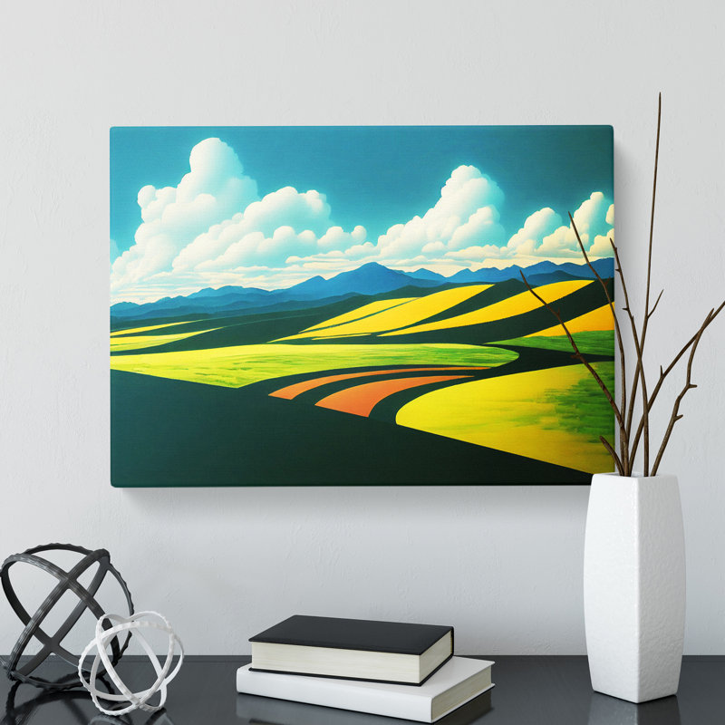 Sweet Meadow Landscape - Wrapped Canvas, 40cm H x 60cm W x 3cm D
