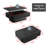 38.6" Lift-Top Black Coffee Table with Hidden Storage-1036735562
