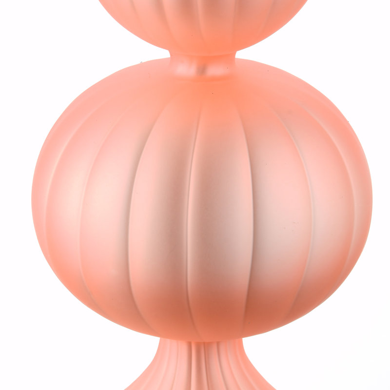 Décoration pour sommet de sapin en verre rose 15 po The Holiday Aisle®