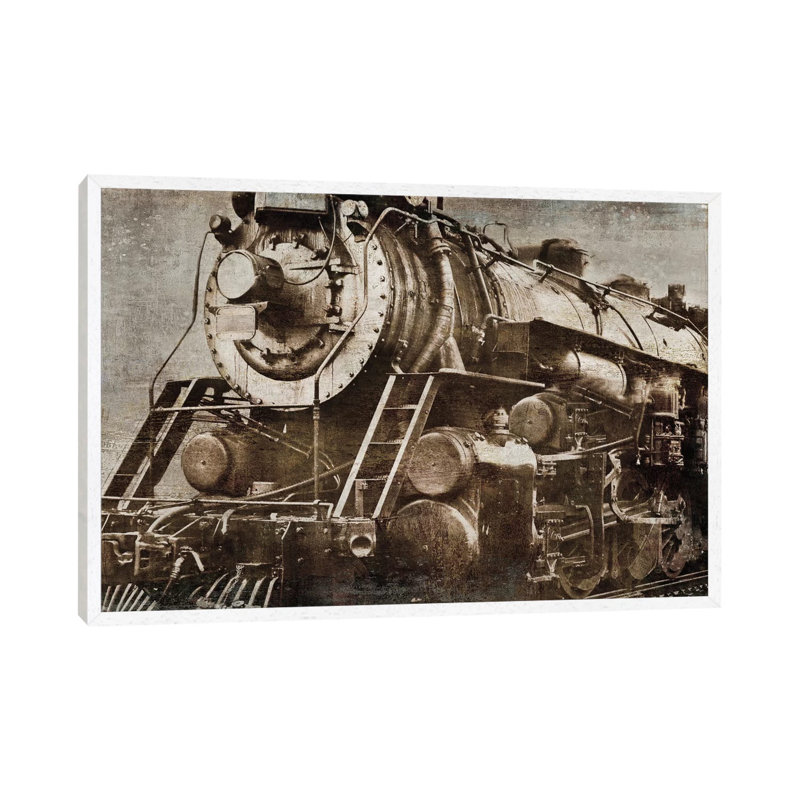 Locomotive by Dylan Matthews - Print on Canvas, 152.5 cm H x 101.5 cm W, White Floater Framed