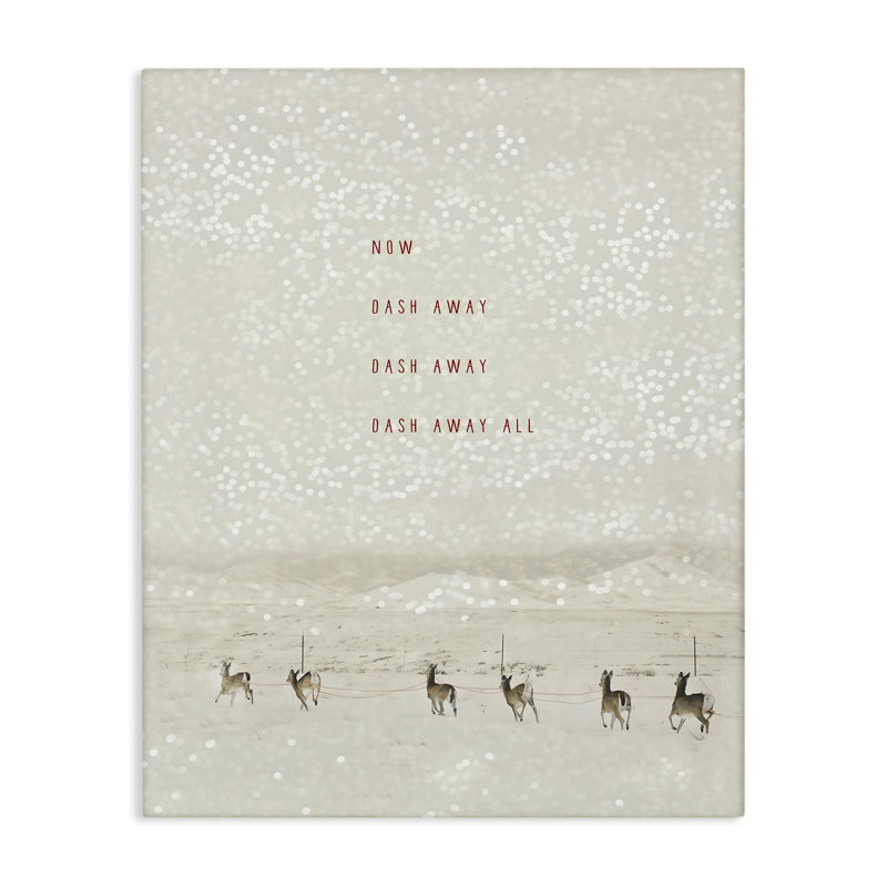 «Dash Away Winter Poem» par Rhonda Addison, H 20 po x l 16 po