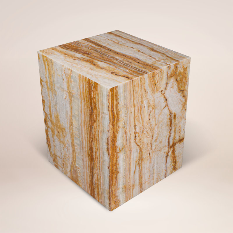 Jakylah Marble Plinth, Yellow