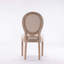 Ensemble de 2 chaises de salle à manger à structure ovale en bois franc de style français