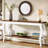 Vintage French Console Table, Extra Long Sofa Table With 2 Shelves