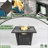 32" Propane Gas Fire Pit Table, 50000 BTU Square Steel Fire Pit With Glass Wind Guard For Outside Patio Deck Garden Courtyard