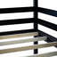 Lit superposé triple en bois d'hévéa avec deux échelles intégrées, garde-corps, lit simple superposé sur lit simple, lit superposé triple amovible, noir-1284534460