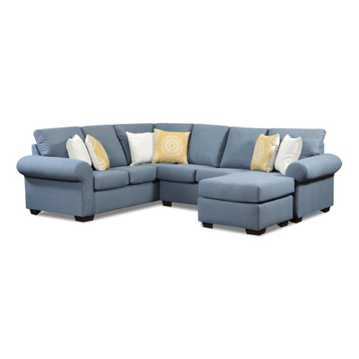 Canapé modulaire de coin avec repose-pieds de 95 po de large Emer