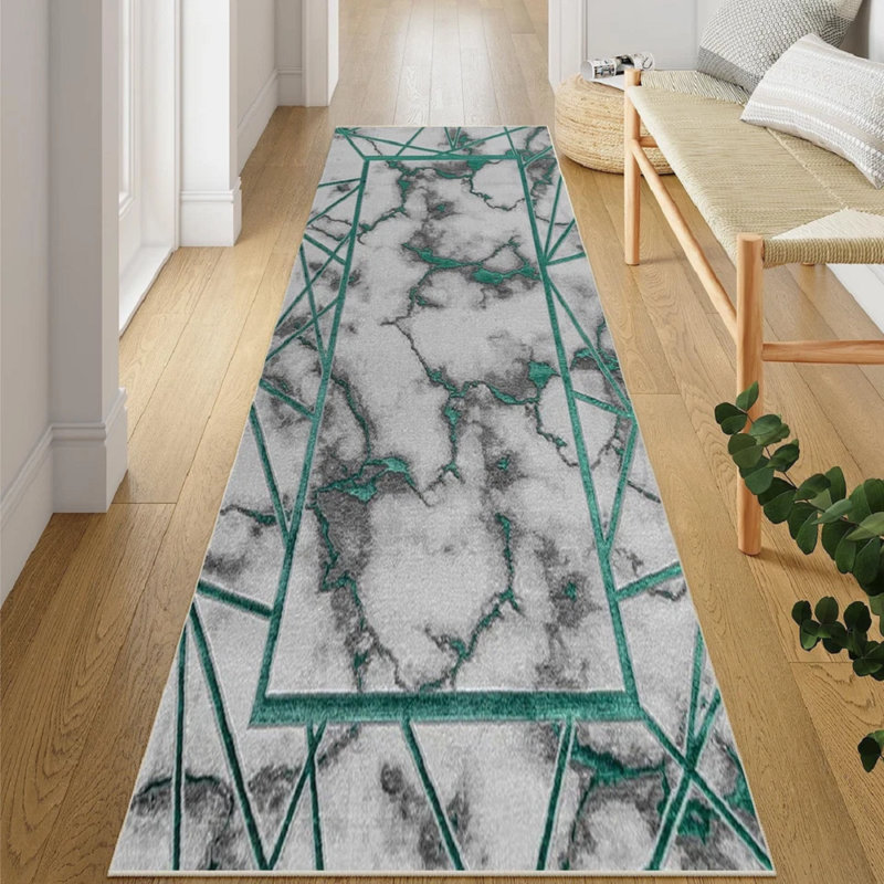Marble Dhurrie Indoor / Outdoor Area Rug, Runner 120 x 170 cm