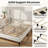 Upholstered Bed Frame with Channel Tufted Headboard-124323809-97872335
