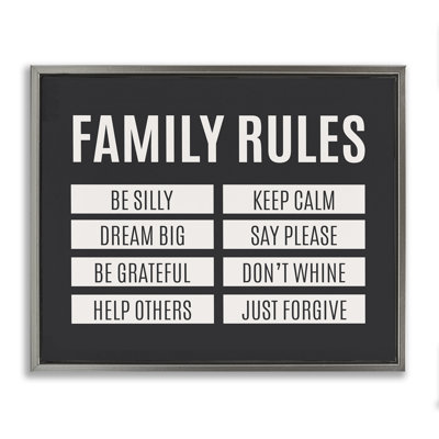 Cadre flottant noir Family Rules