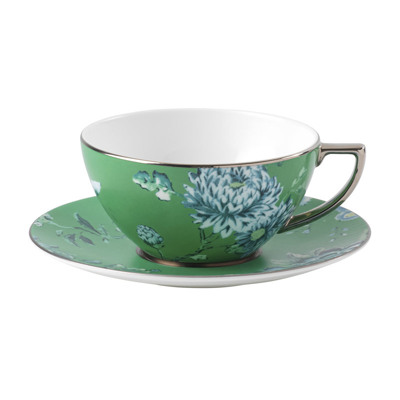 Jasper Conran Chinoiserie Green Bone China Teacup