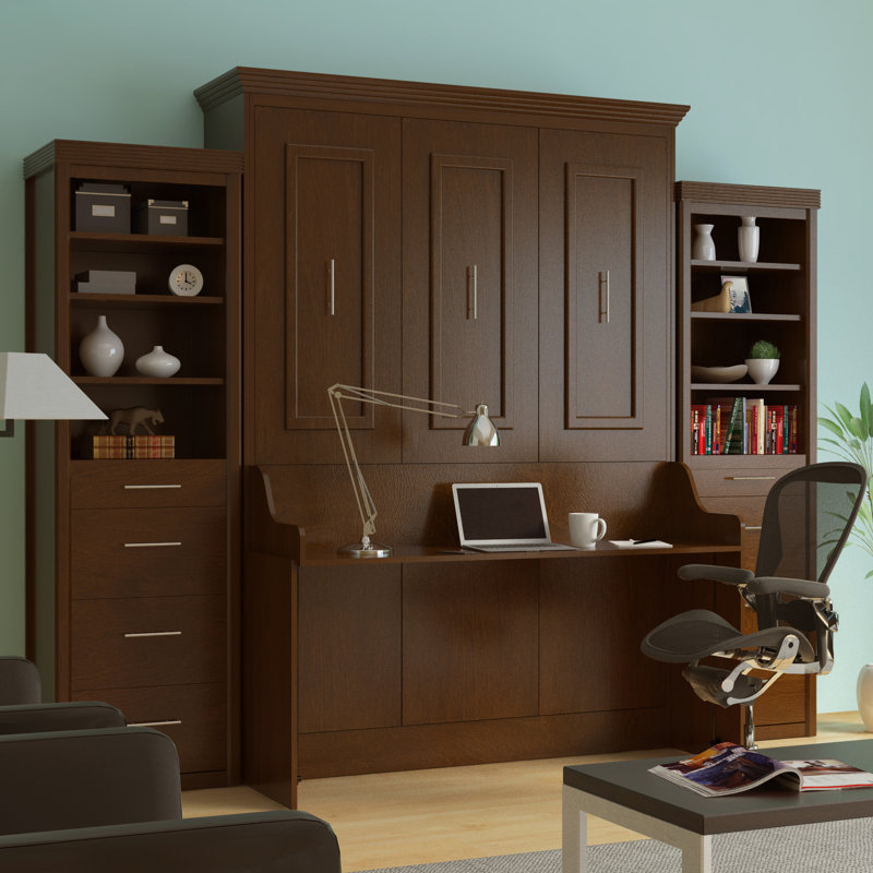 Lit escamotable avec rangement Britton, Grand