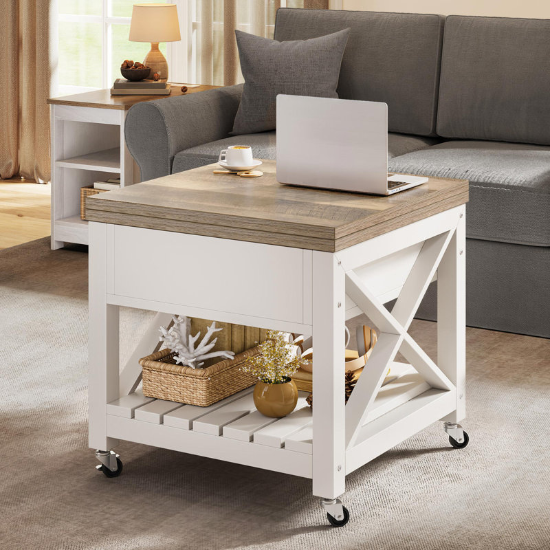 Gracie Oaks Farmhouse Lift Top Coffee Table - Thumbnail 5