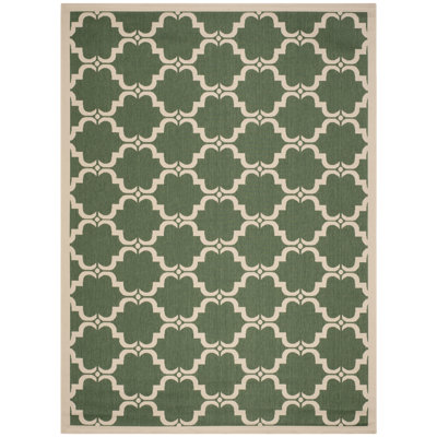 Arneshia Geometric Green/Beige Indoor / Outdoor Area Indoor/Outdoor Area Rug
