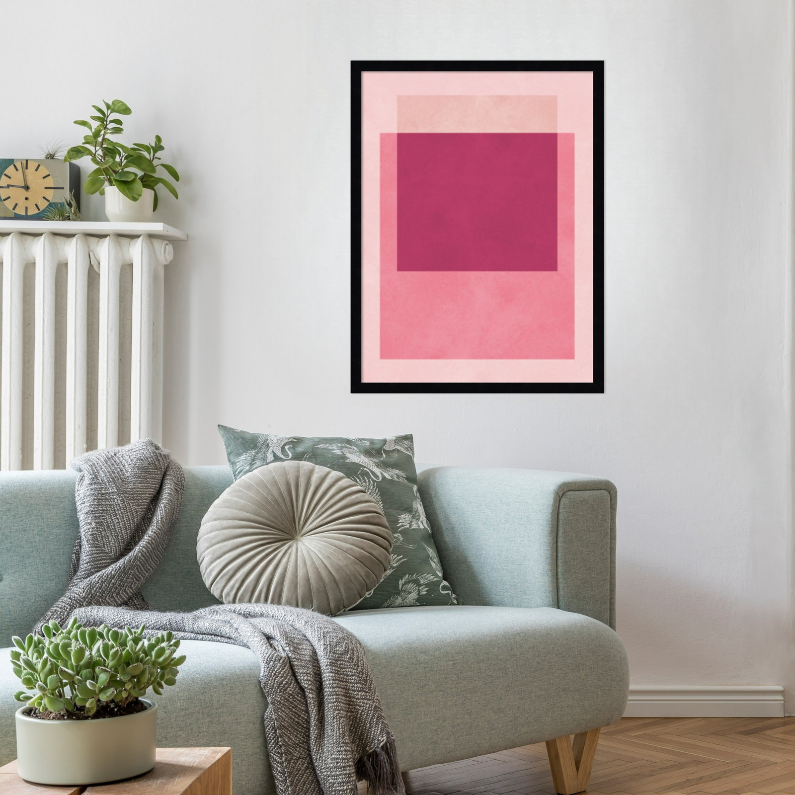 Overlapping Geometry 12 Print, Black, 25" H x 19" W
