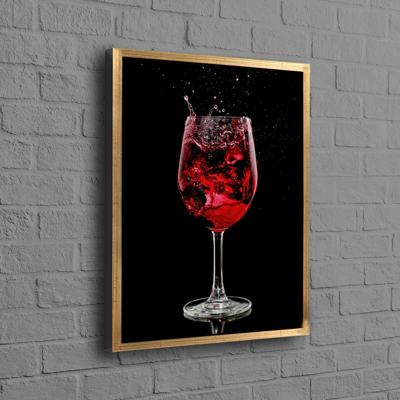 Print on Canvas, Framed Print without Mat, 35 cm H x 25 cm W, Gold