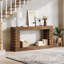 Console 70,87 po en bois brun étroit avec rangement pour canapé d'entrée, salon de couloir