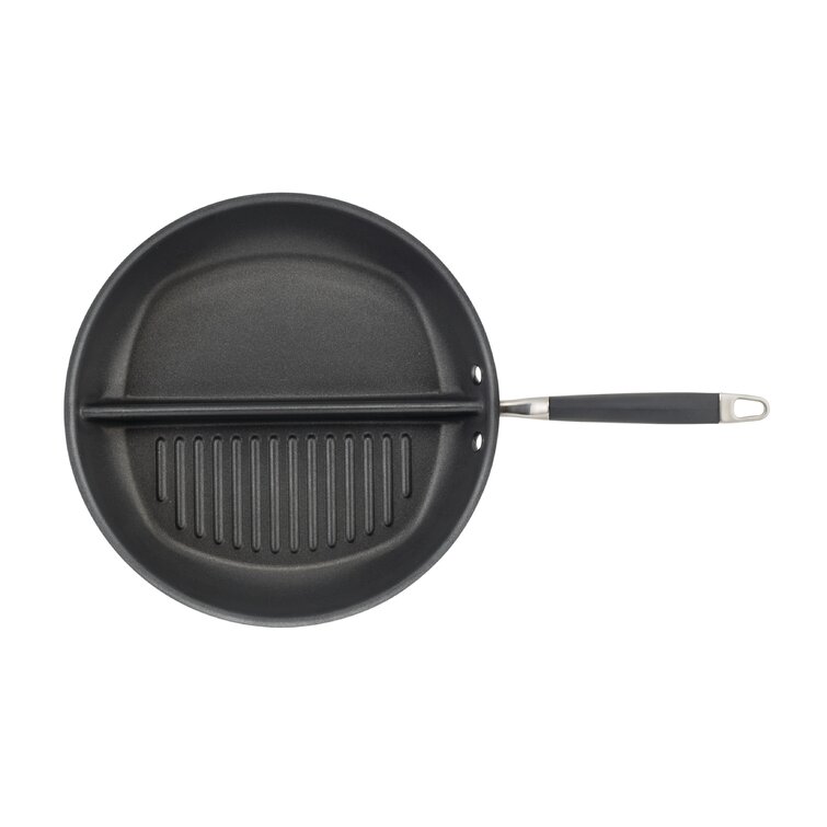 Anolon Advanced Hard Anodized Nonstick Ultimate Pan with Lid, 12-Inch, Gray  