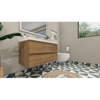 Ensemble de meuble-lavabo mural simple 42 po Mableton
