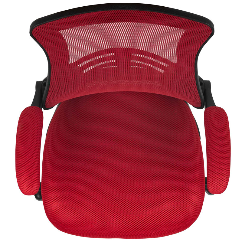 Drafting Chair Polyester/Polyester blend 50.75" H x 24.5" W x 25.5" D, Red