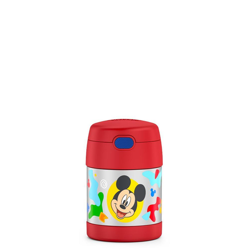 10 oz Pot à nourriture avec cuillère pliante en plastique - Mickey Mouse Disney Jr.