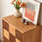 Simple Checkerboard Solid Wood Accent Chest