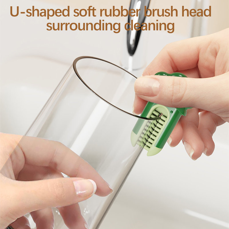 Une brosse à gobelets multifonctionnelle à long manche, une brosse de nettoyage pour gobelets 3 en 1, A