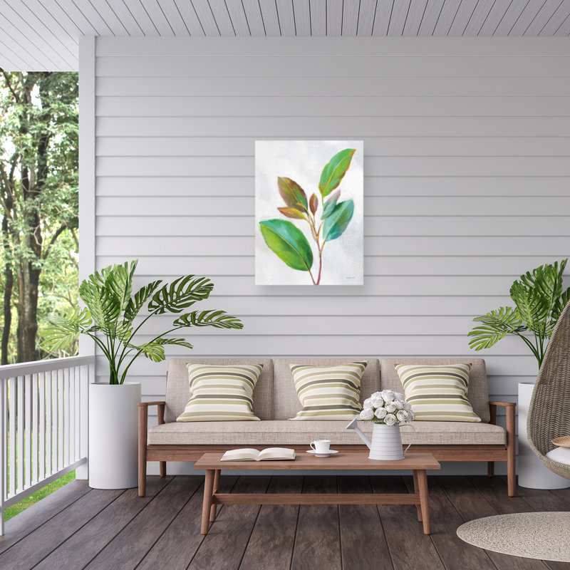 Toile d'extérieur Danhui Nai Natural Riches Leaves II, H 24 po x l 18 po