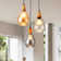 Cluster 3 Light Dimmable Glass Pendant with Different Lampshades Colors