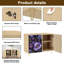 Buffet buffet avec rangement luxueux motif floral violet avec 2 portes pour le salon et la cuisine
