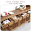 Buffet décoratif Mid-Century moderne en bois massif Burlywood