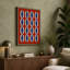 Striped Grid Study Geometric - Wrapped Canvas-311405907-311405904