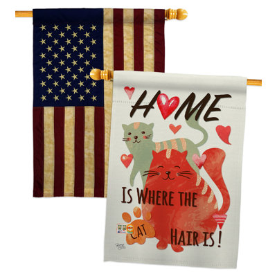 Double Sided 40'' H x 28'' W Polyester Animal House Flag