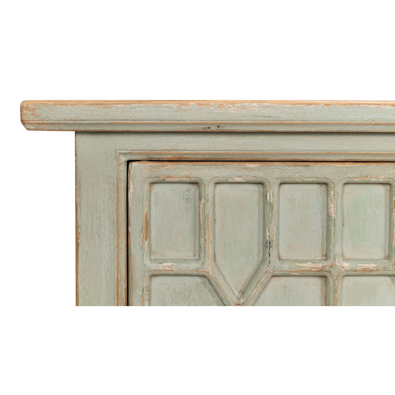 Isla English Garden Sage Pine Sideboard with Adjustable Shelves