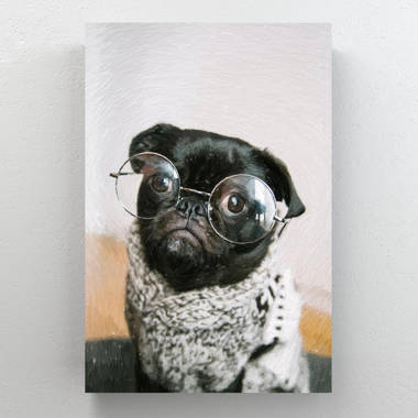 Pet-Wildlife Series Canvas Art - Pug love 12x18 - Multi - Bed Bath & Beyond  - 33605212