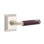 Mortaise intérieure Emtek Select Passage avec rosette Wilshire et tige R-Bar, marbre Rosso Levanto