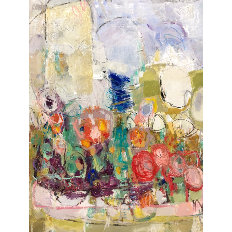 Happy Day Print by Elizabeth Chapman, 32" H x 24" W x 1.5" D, Wrapped Canvas