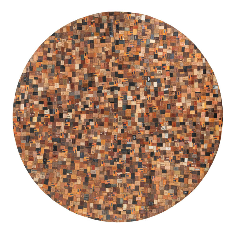 Tapis en cuir Gloria Jean, Rond 10pi