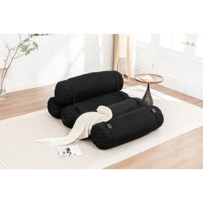 Plancher en velours côtelé avec sangles réglables pour une détente polyvalente, salles de jeux et dortoirs convenables, poids de 56,66 lb, sangles de rembourrage pour plusieurs personnes, lecture au bureau, largeur de 49,64 lb