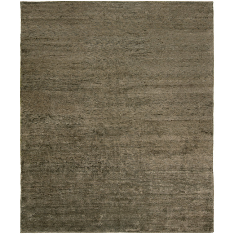 Nateasha Hand Knotted Area Rug in Brown