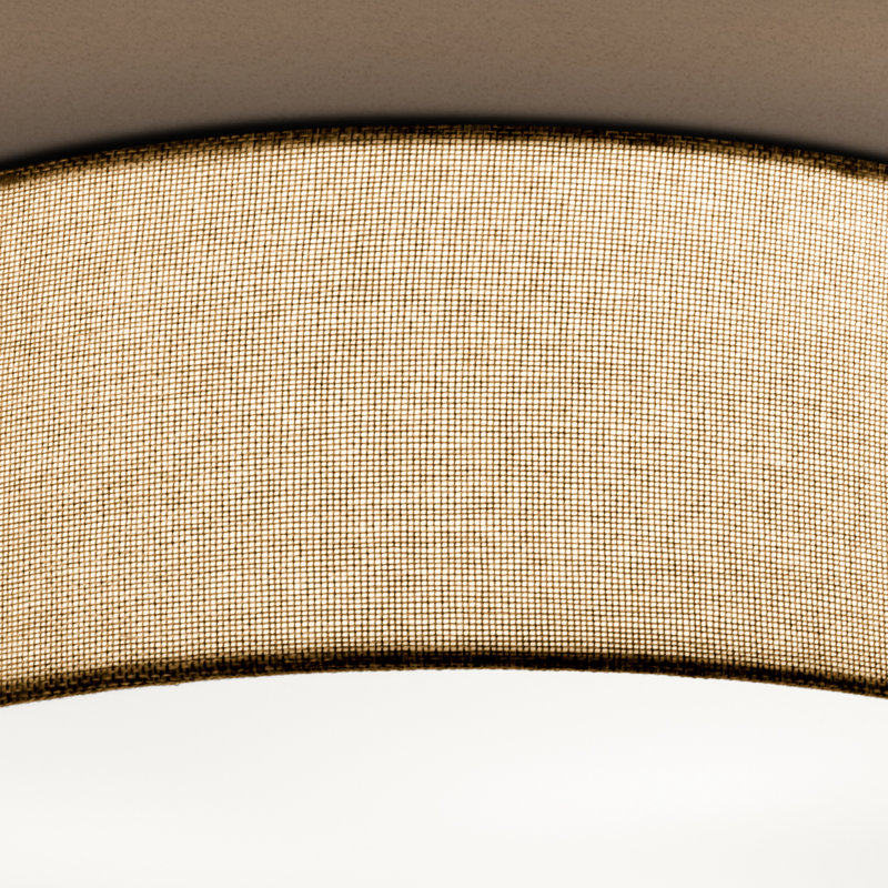 Parvin Flush Mount, Brown, 13cm H x 51 cm W x 13cm D