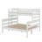 Wood Twin XL Over Queen Bunk Bed With Ladder