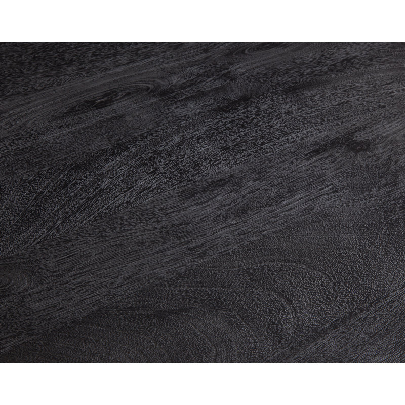 Modern Black Solid Wood Square Coffee Table