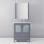 Meuble-lavabo de salle de bain 30 po X P 18,25 po D, plateau en céramique blanche, ensemble de robinet et Miroir