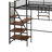 Full Size Loft Metal Bed With Charging Station And LED-881503348